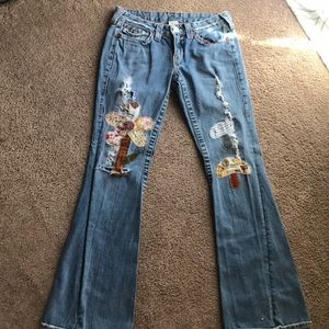 Distressed True religion jeans